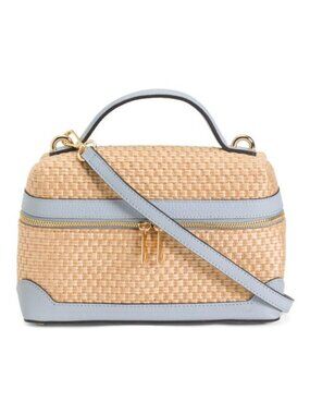 CHEVAL Made In Italy Straw Large Vanity Case